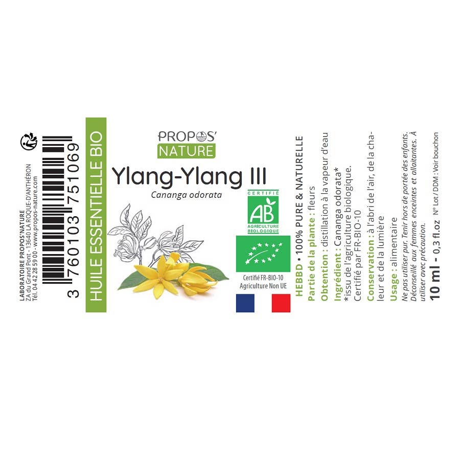 Propos' Nature | Biologische Ylang Ylang Essentiële Olie (10 ml)