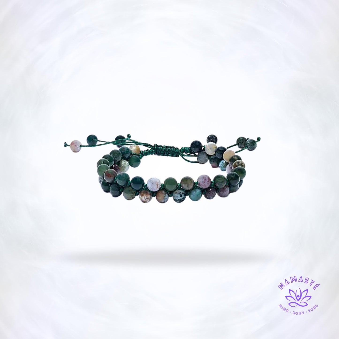 Armband met dubbele rij agaat – aardende edelsteen die balans, kracht en bescherming brengt. Verstelbaar voor een comfortabele pasvorm.