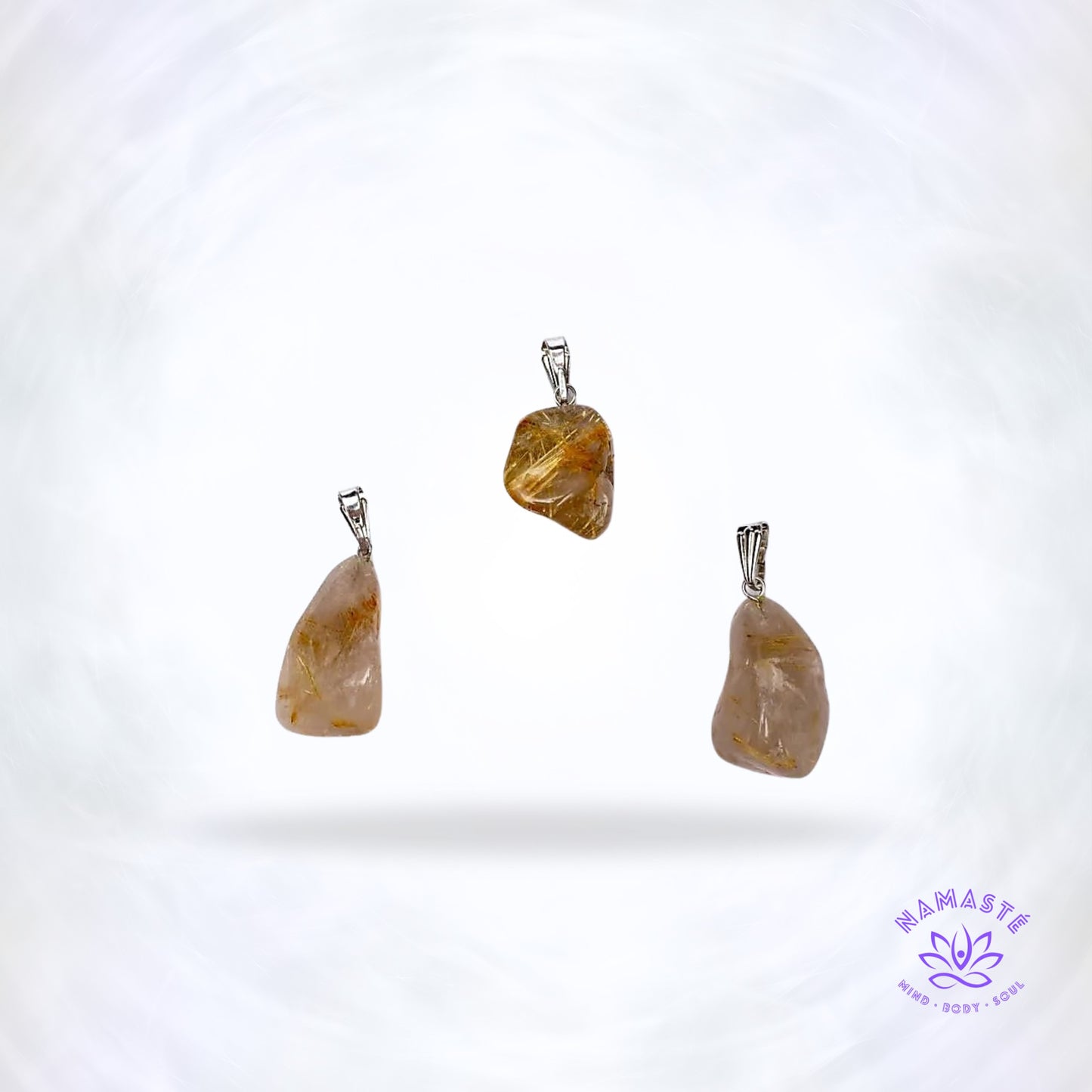 Rutielkwarts edelsteenhanger – heldere steen die transformatie, verlichting en verbinding met hogere energieën stimuleert.