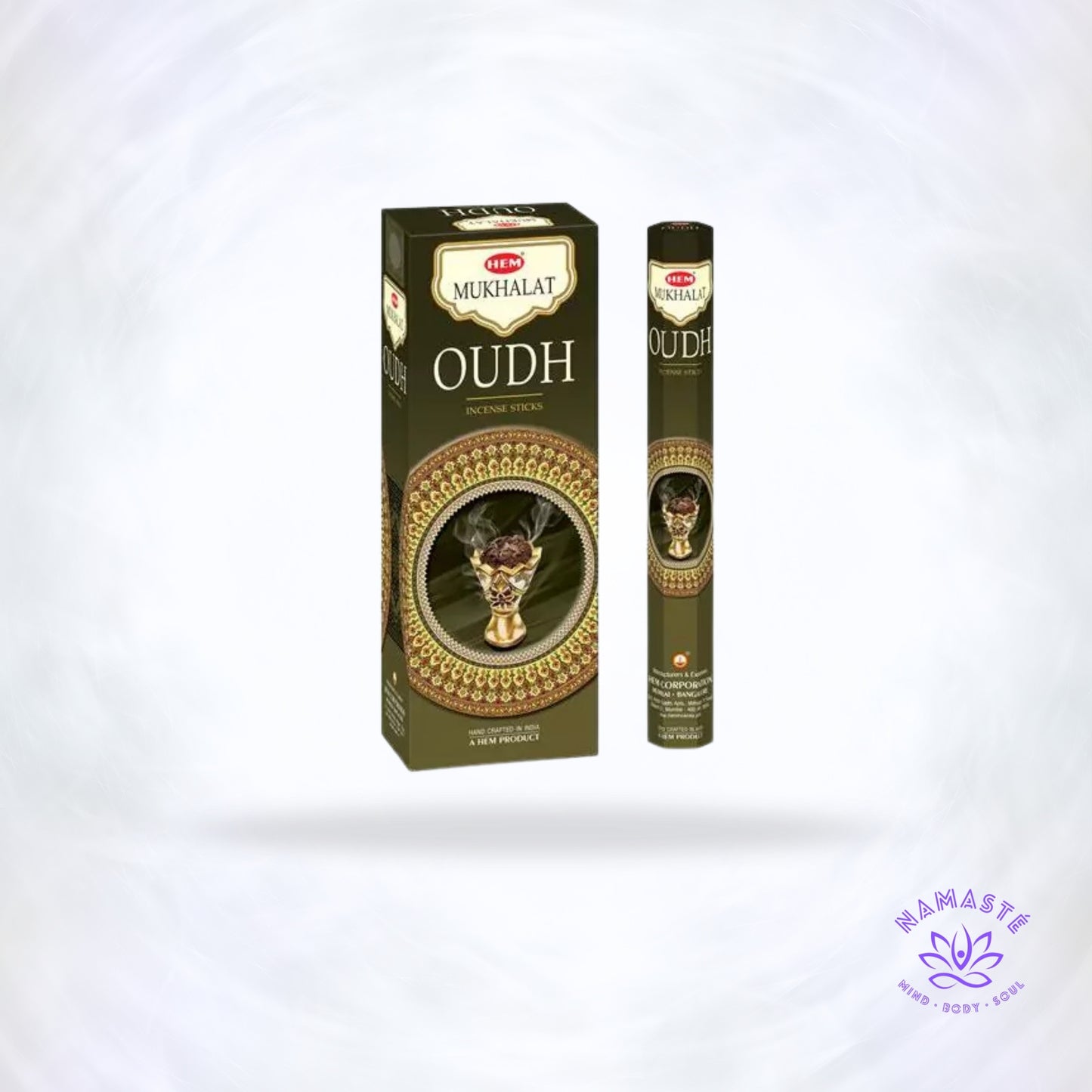 HEM Mukhalat Oudh wierook – warme oosterse geur met diepe oudhtonen.