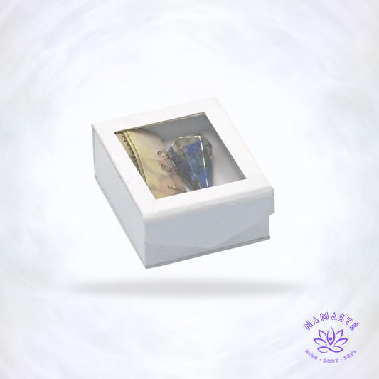 Facetgeslepen orgonite pendel met lapis lazuli van AA-kwaliteit in doos