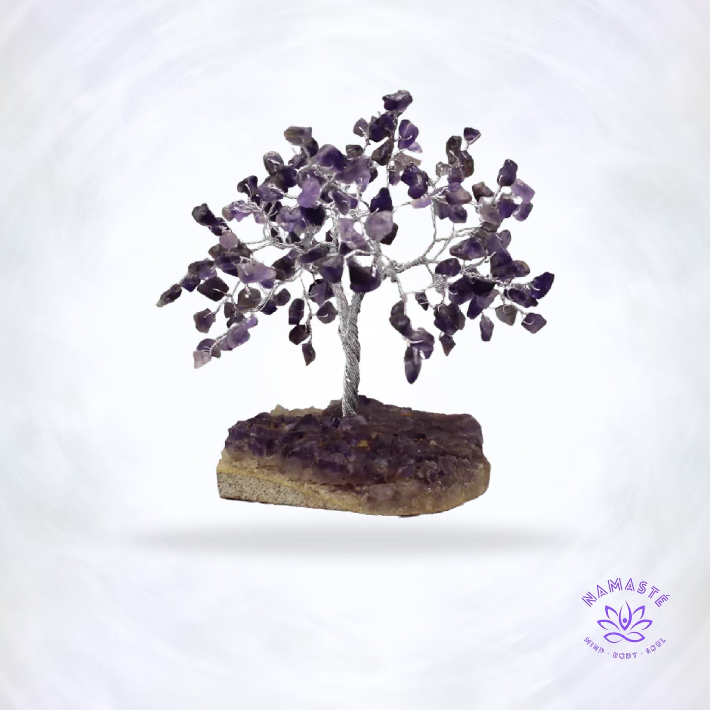 Amethist edelsteenboom – spirituele genezing, rust en intuïtieve kracht in een decoratief boompje.