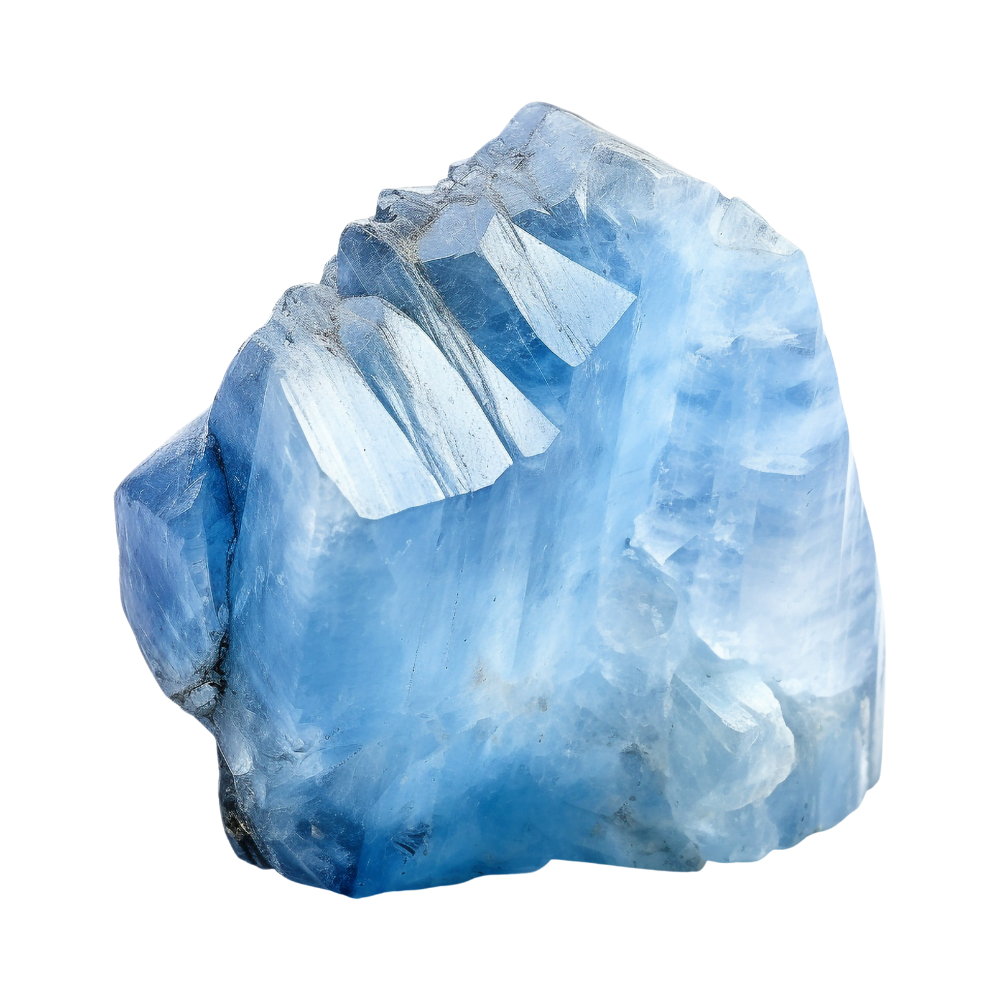 een ruw stuk Angeliet steen