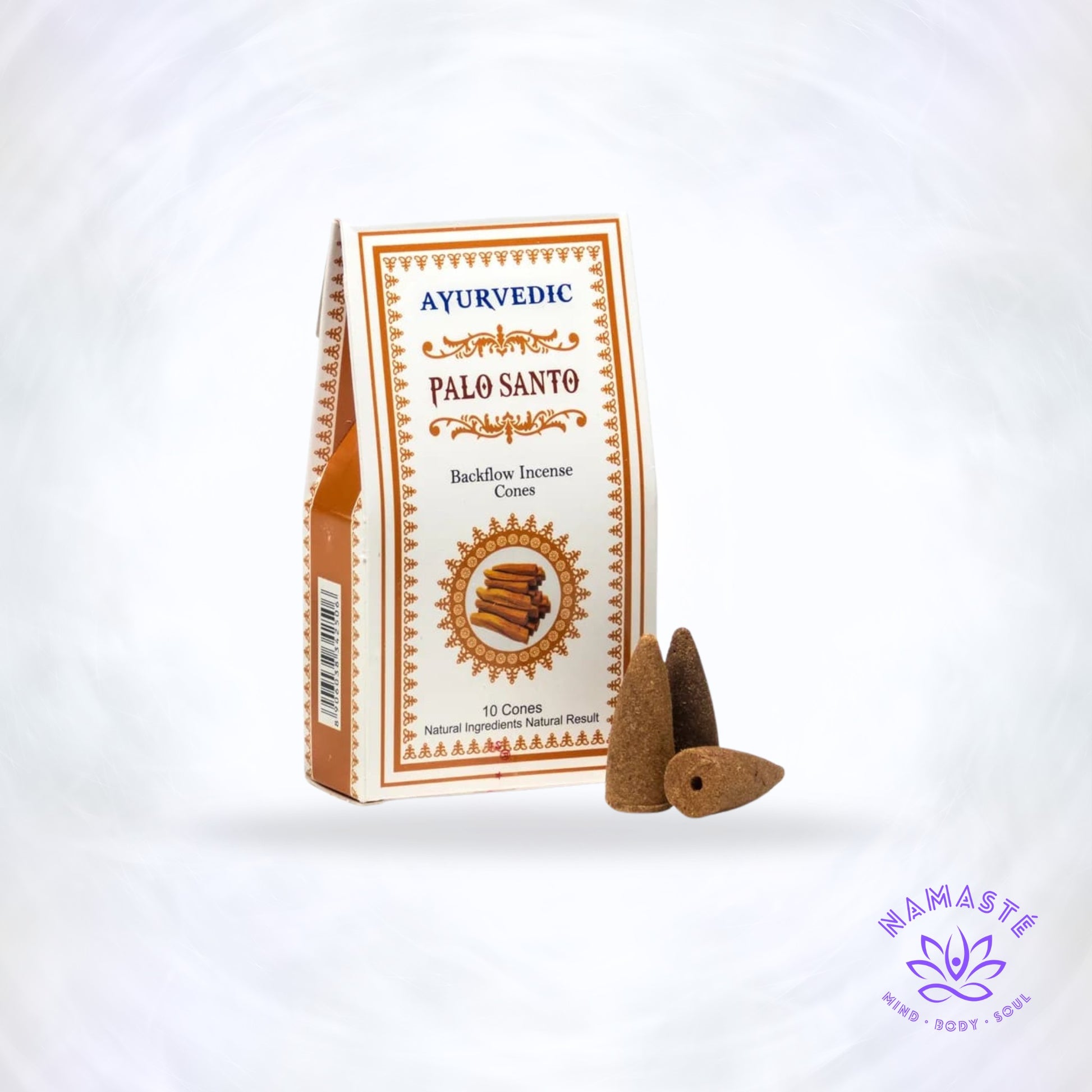 Ayurvedische Palo Santo Backflow Wierookkegels