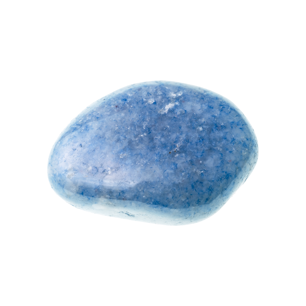 een gepolijste blauwe aventurijn steen