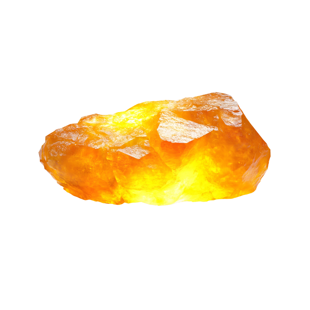 een ruw stuk citrien