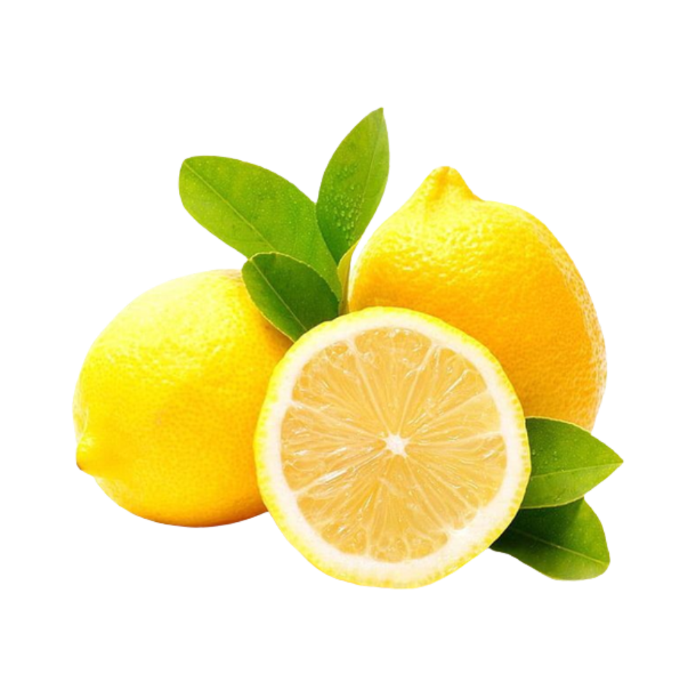 2 hele en 1 halve Citroen met groene blaadjes