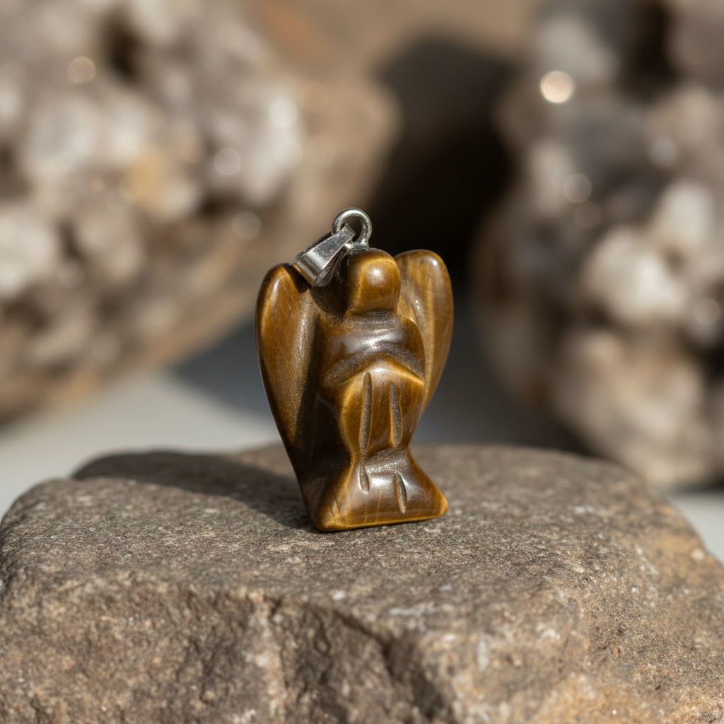 engelhanger tijgeroog op een rots