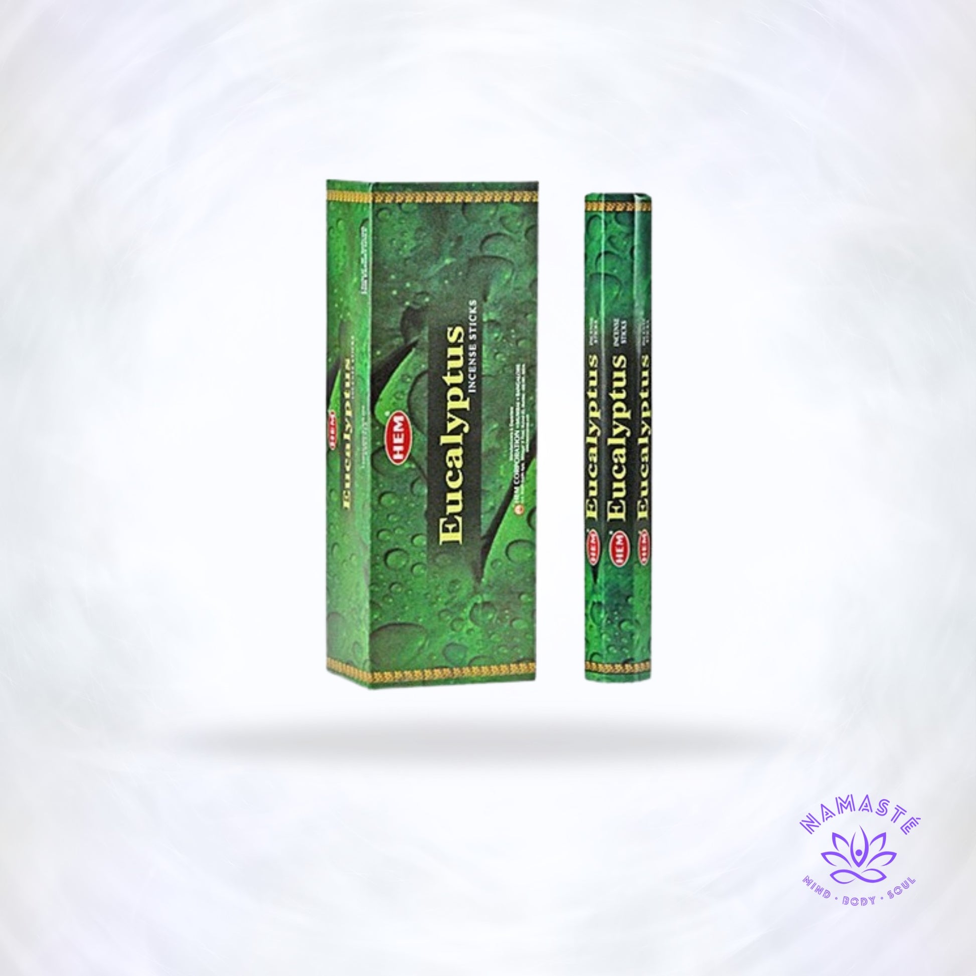 Eucalyptus wierookstokjes van HEM – frisse, opbeurende geur die zuivert, energie geeft en mentale helderheid bevordert.