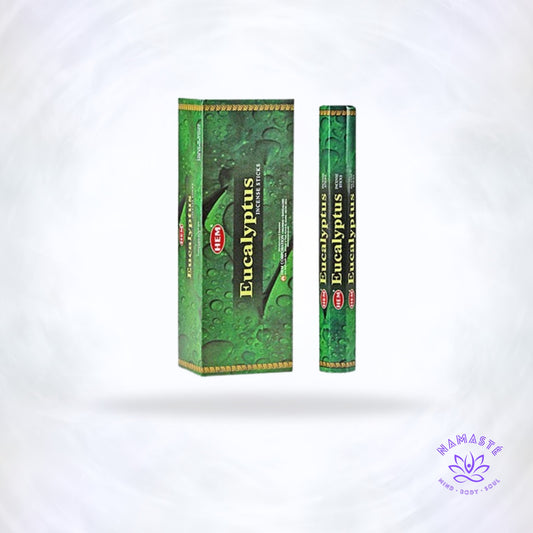 Eucalyptus wierookstokjes van HEM – frisse, opbeurende geur die zuivert, energie geeft en mentale helderheid bevordert.