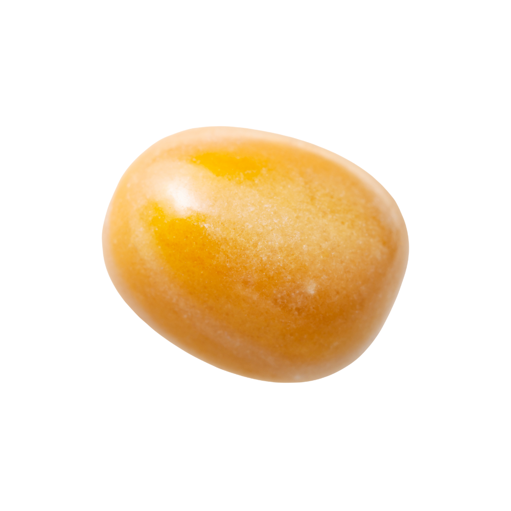 een getrommelde gele jaspis steen