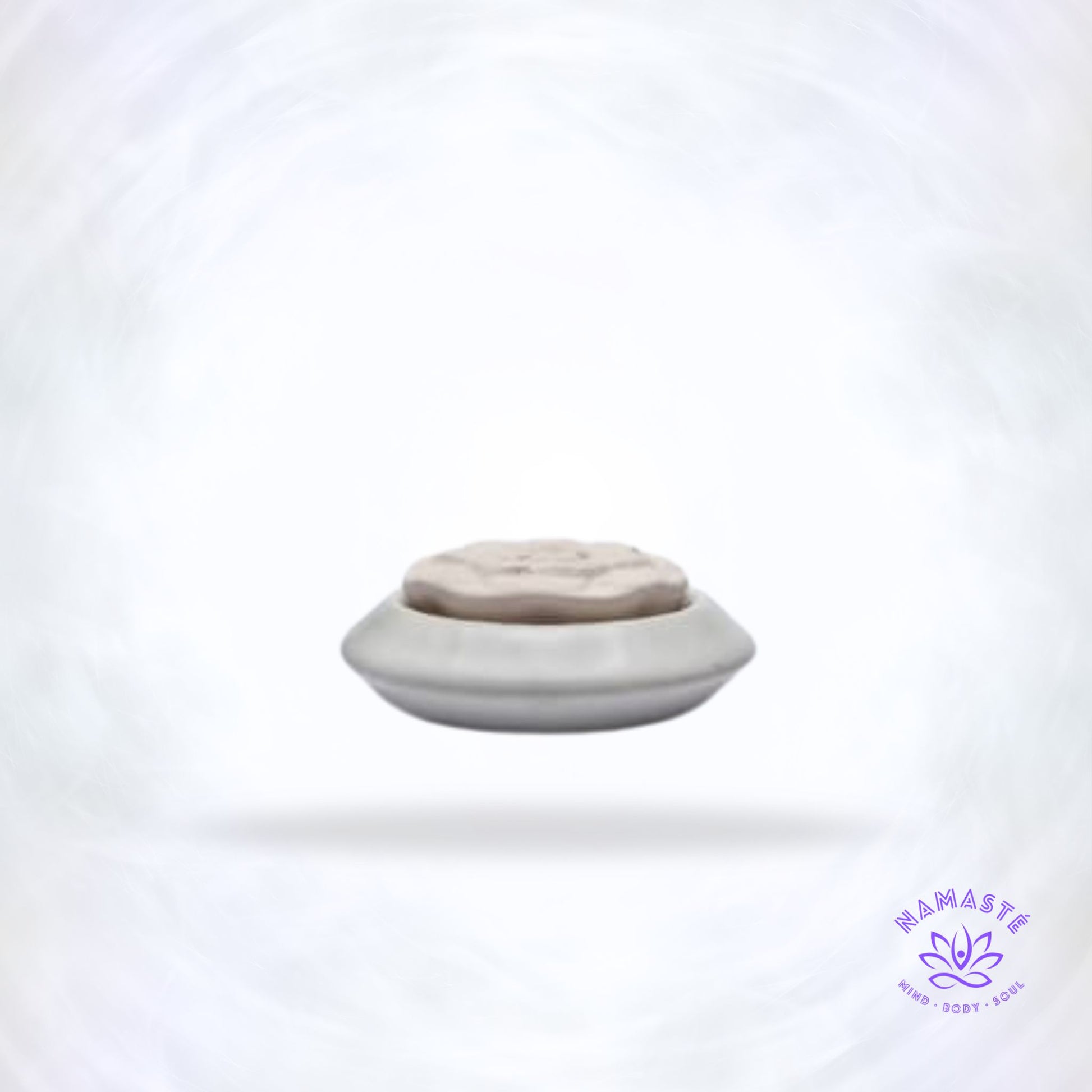 Witte lotus geursteen van keramiek voor subtiele geurverspreiding.