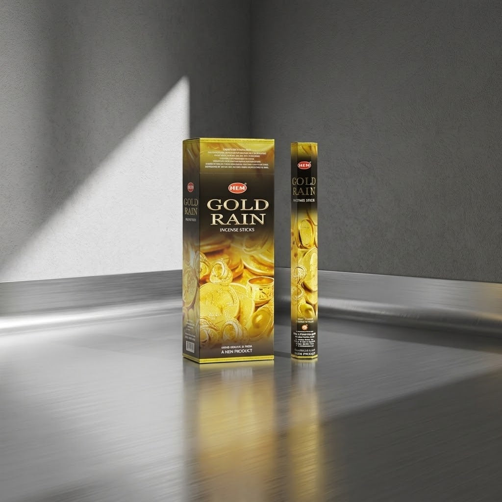 kleine en grote doos gold rain wierookstokjes