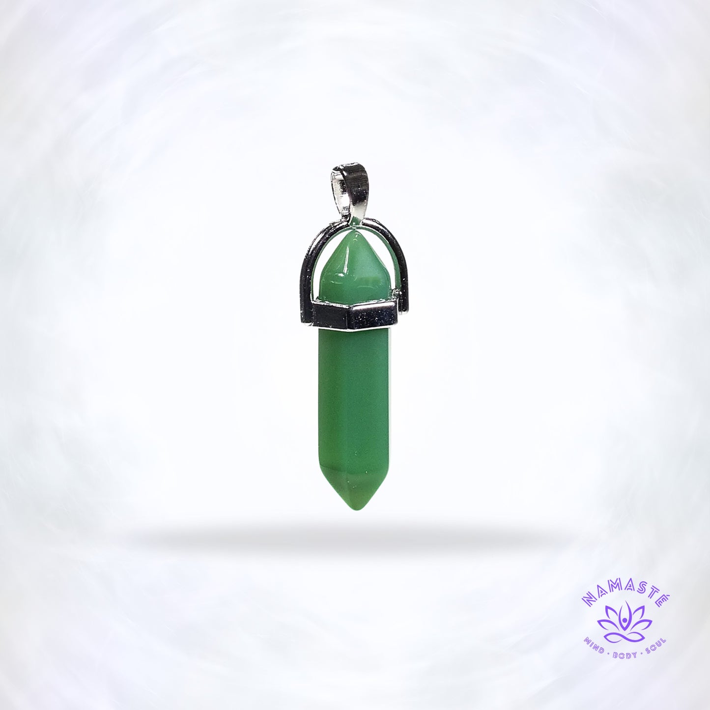 Groene Aventurijn hanger – natuurlijke edelsteen die groei, geluk, creativiteit en doorzettingsvermogen bevordert.