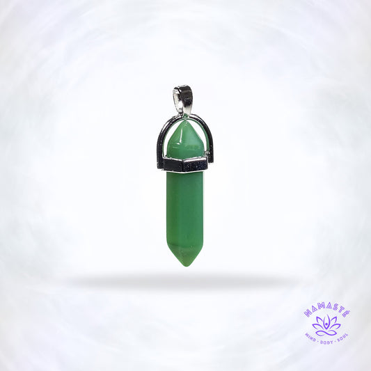 Groene Aventurijn hanger – natuurlijke edelsteen die groei, geluk, creativiteit en doorzettingsvermogen bevordert.