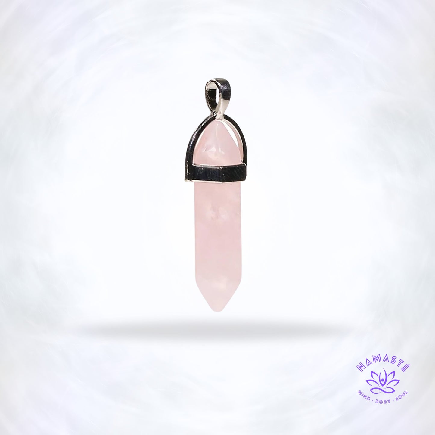 Rozenkwarts hanger – zachte roze edelsteen die liefde, zelfliefde en een gevoel van verbondenheid versterkt.