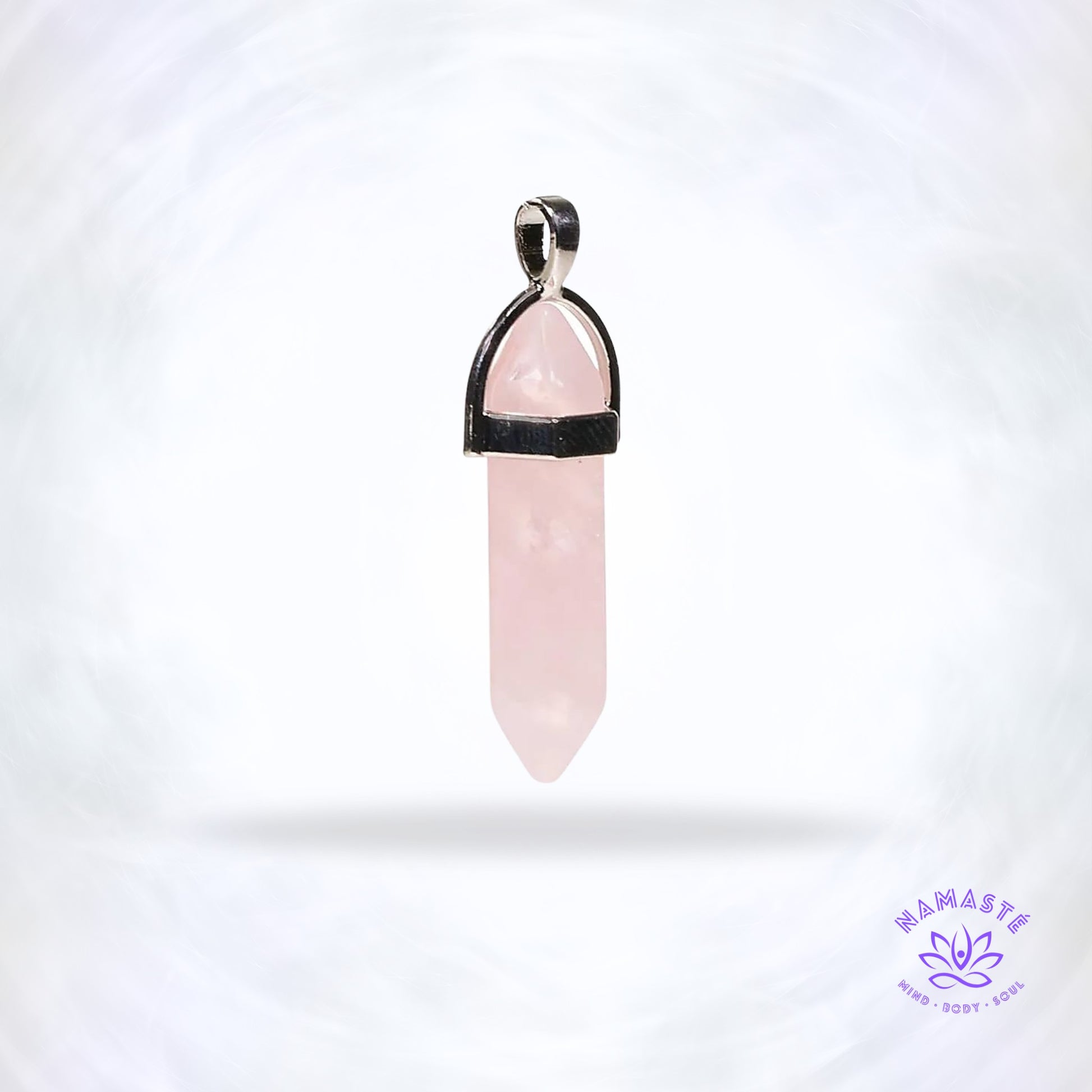 Rozenkwarts hanger – zachte roze edelsteen die liefde, zelfliefde en een gevoel van verbondenheid versterkt.