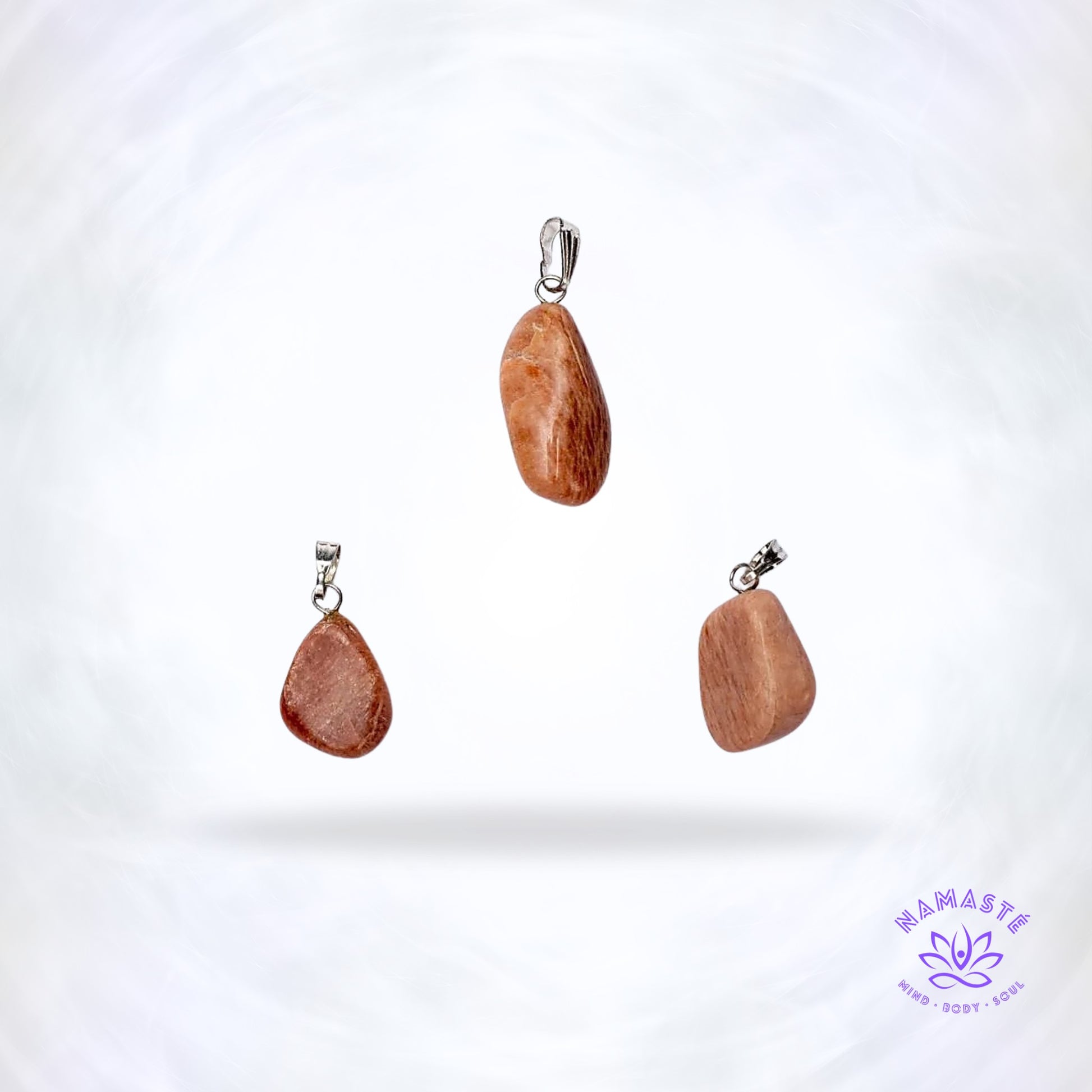 Veldspaat edelsteenhanger – steen die creativiteit, chakra-evenwicht en ontspanning stimuleert.