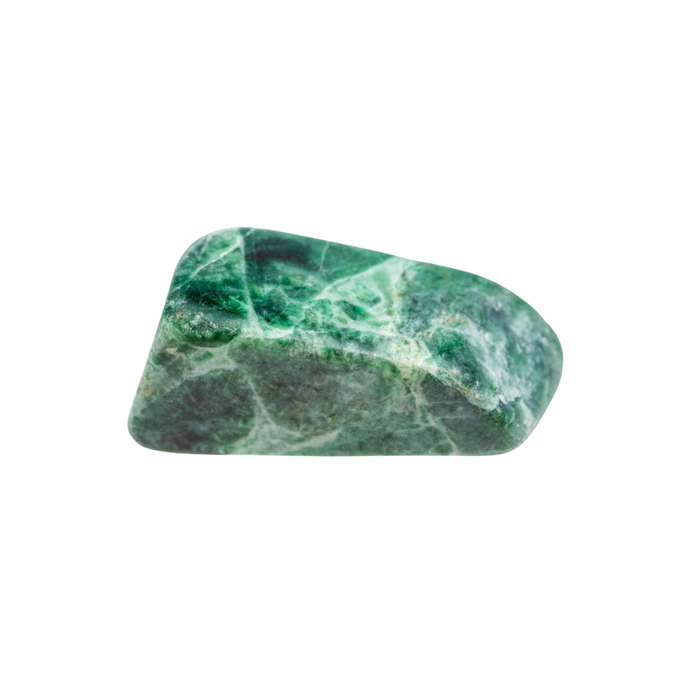 Groene jade, met witte lijnen