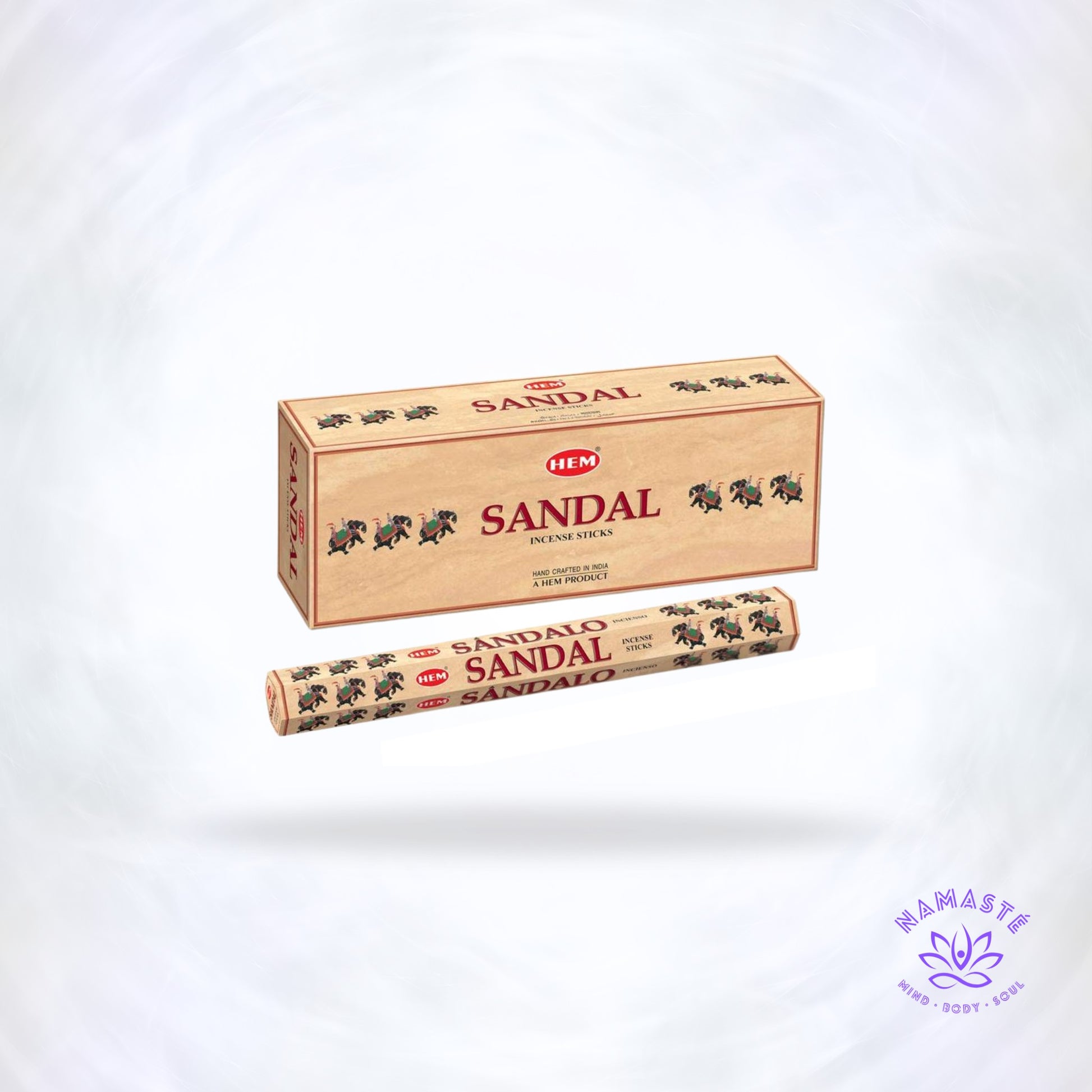Wierookstokjes Sandelhout HEM – houtachtige sandelhoutgeur die ontspanning, aarding en innerlijke rust bevordert.