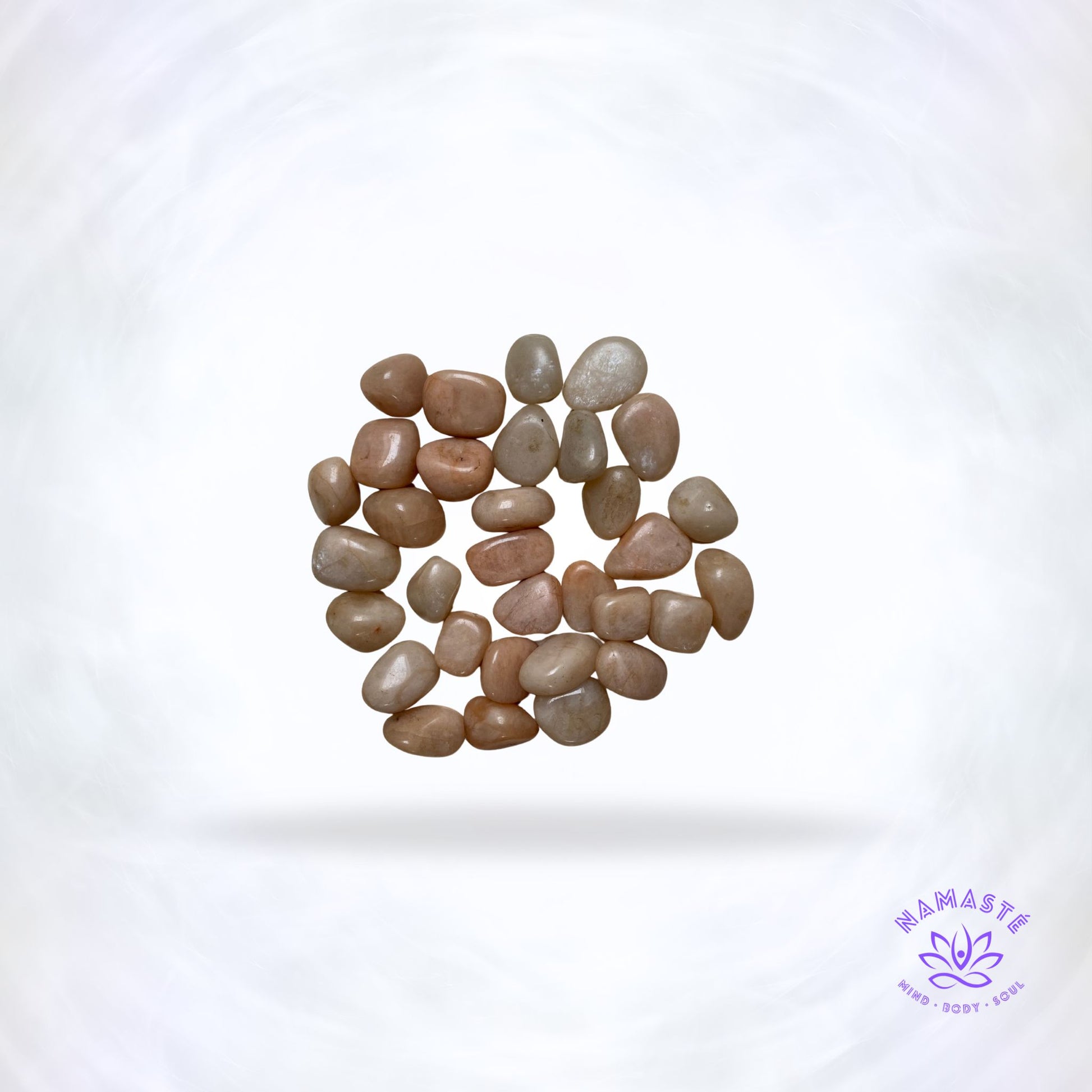 Maansteen Trommelstenen Logo Afbeelding