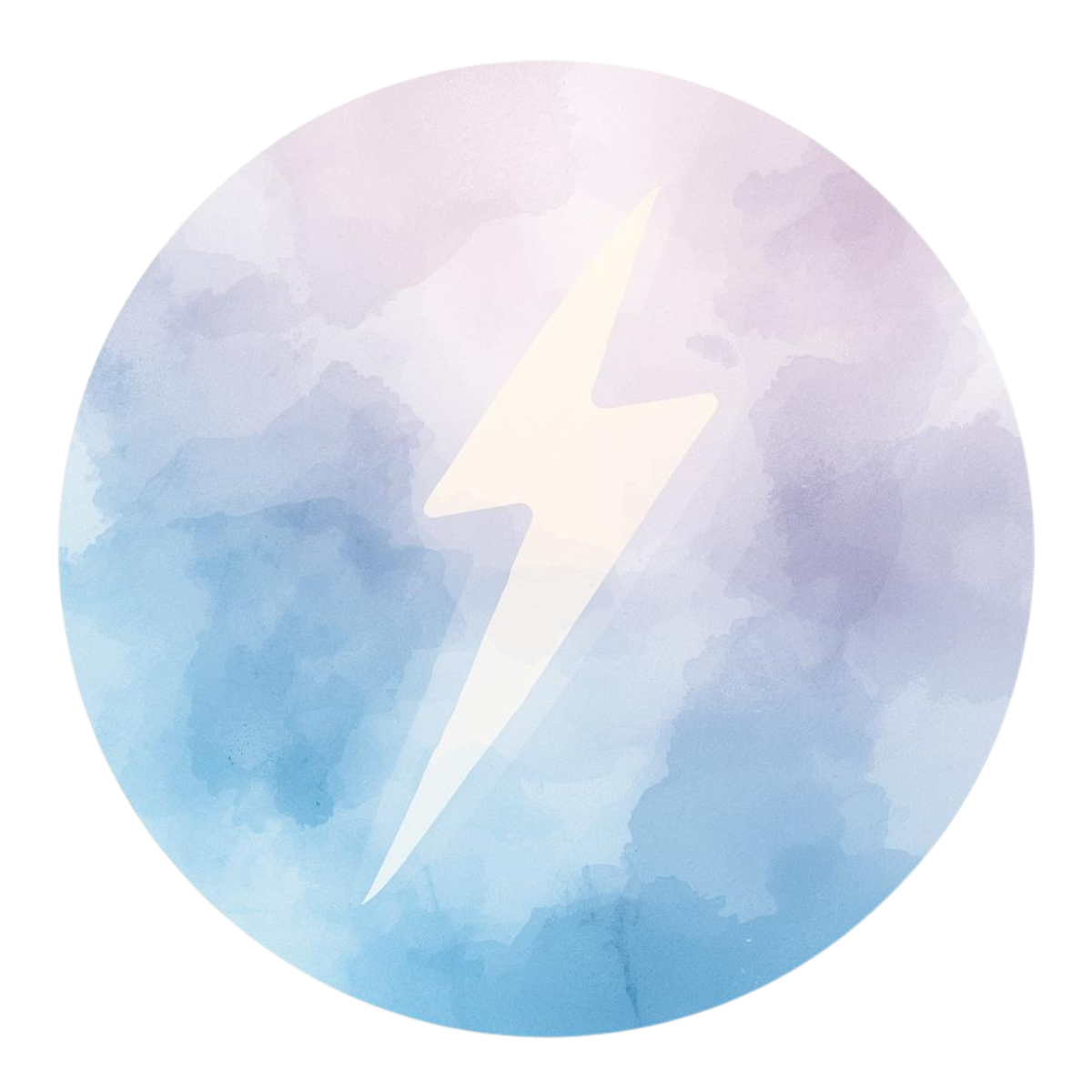 bliksemschicht in achergrond in watercolor