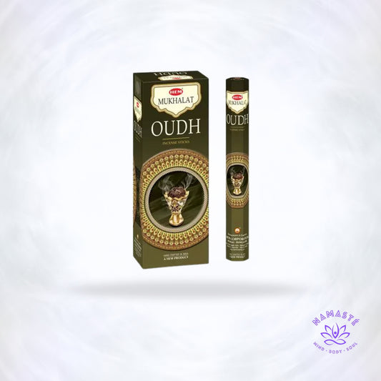 HEM Mukhalat Oudh wierook – warme oosterse geur met diepe oudhtonen.