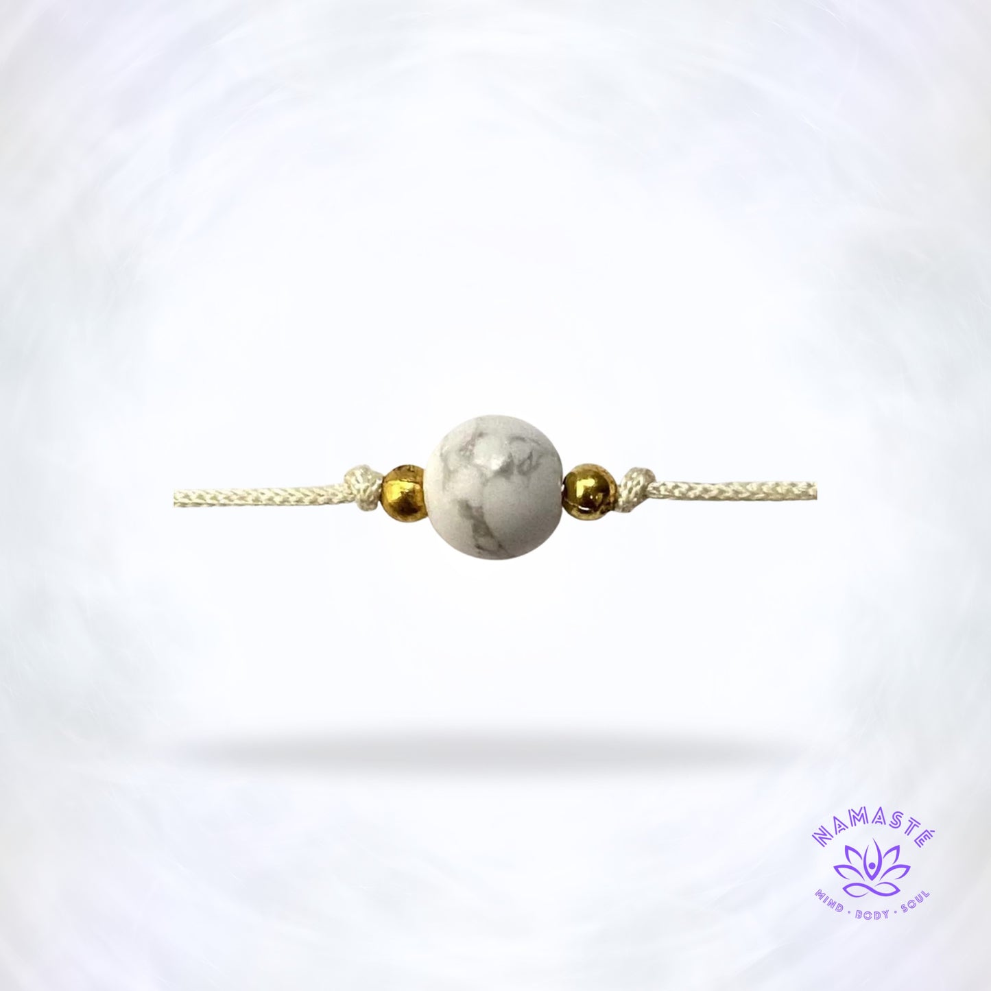 Minimalistische armband met één edelsteen — howliet