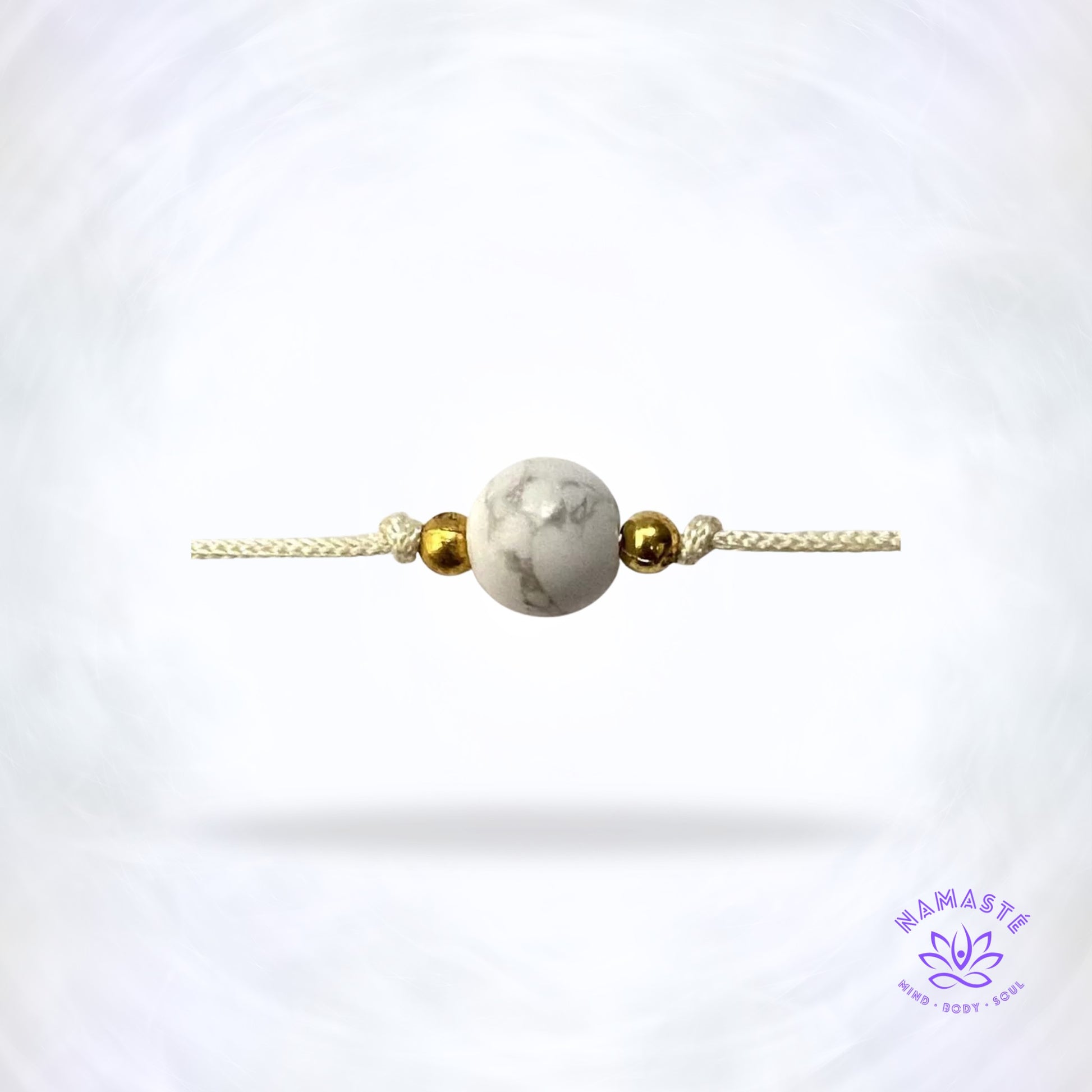 Minimalistische armband met één edelsteen — howliet