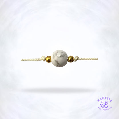 Minimalistische armband met één edelsteen — howliet