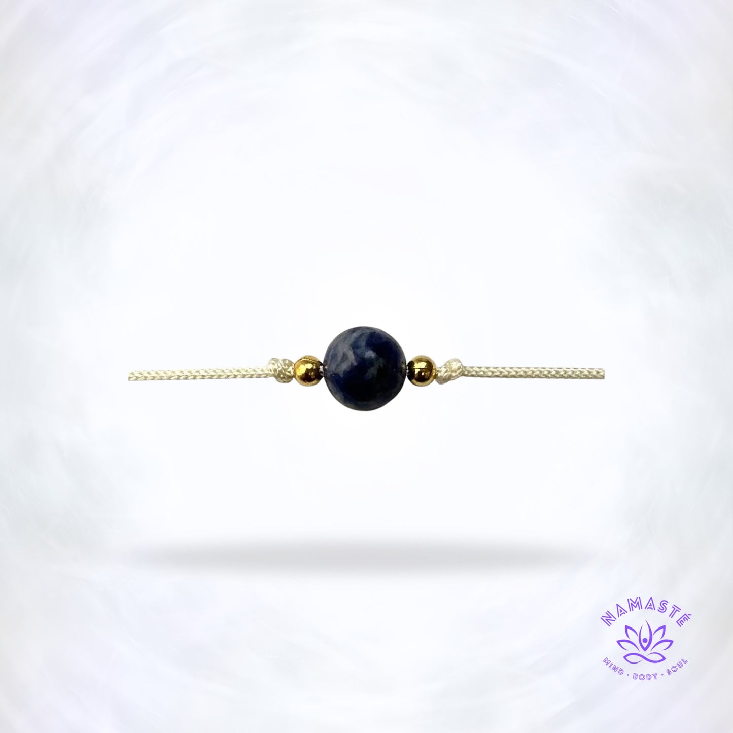 Minimalistische armband met één edelsteen — sodaliet