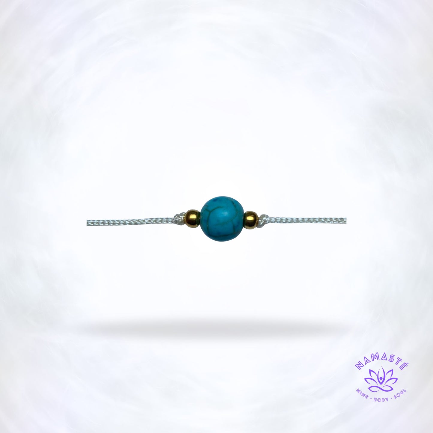 Polsbandje enkele kraal turkoois