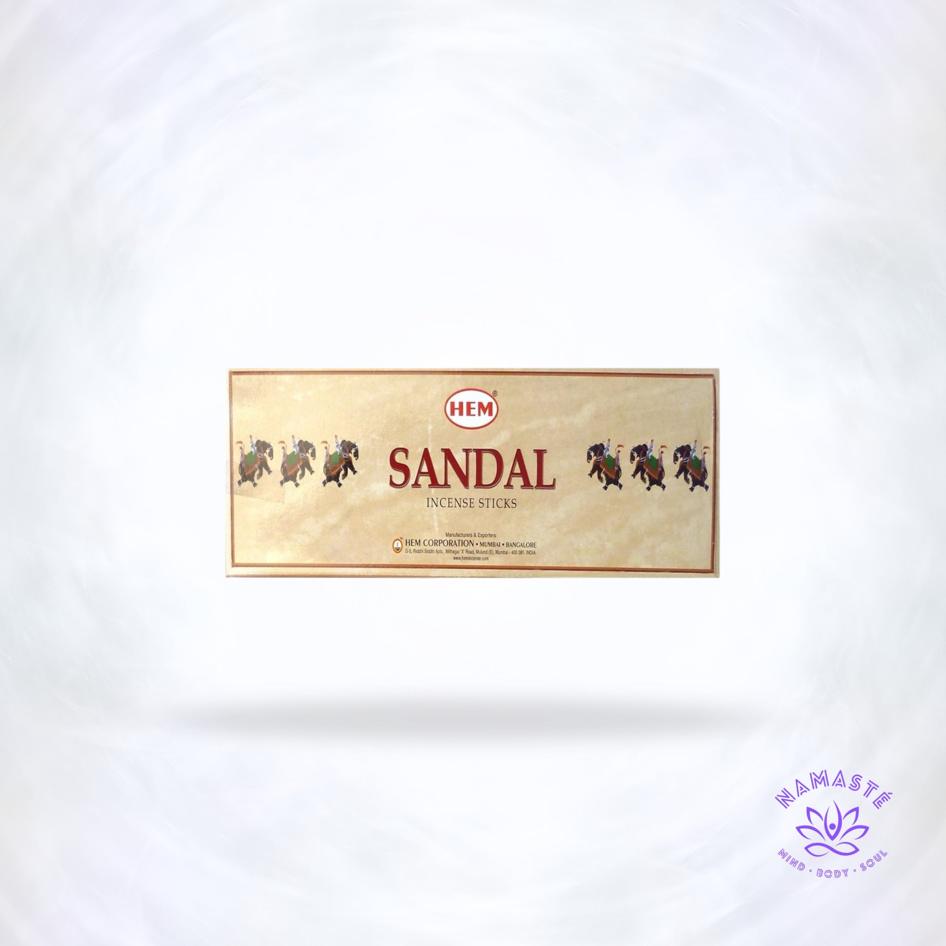 Wierookstokjes Sandelhout HEM – houtachtige sandelhoutgeur die ontspanning, aarding en innerlijke rust bevordert.