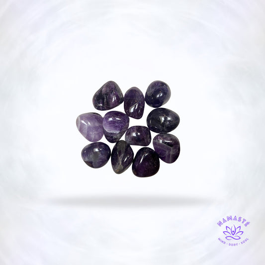Amethist trommelsteen S voor meditatie, intuïtie en rust.