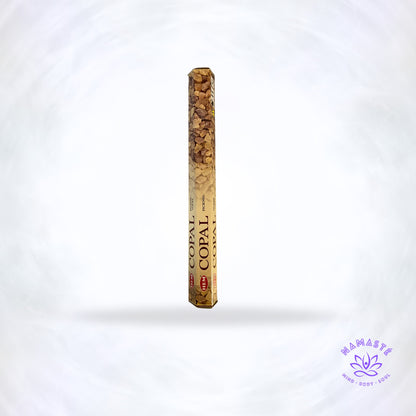 HEM Copal wierookstokjes met warme harsachtige copalgeur, geschikt voor meditatie, rituelen en sfeerschepping.