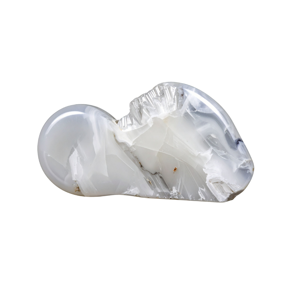 een stuk witte agaat steen