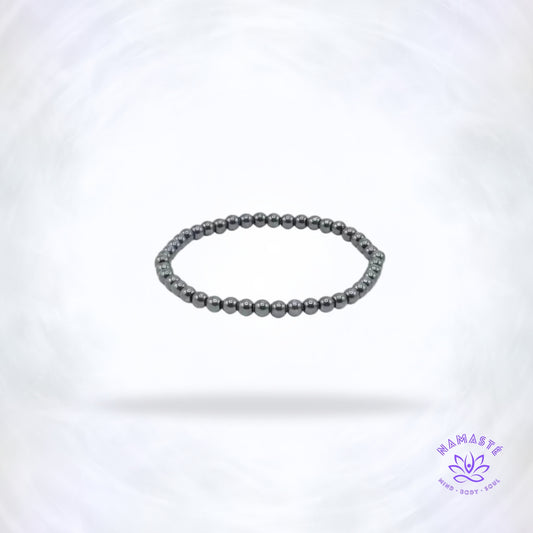 Hematiet armband 4 mm – subtiele aardende armband uit Brazilië voor balans en rust.
