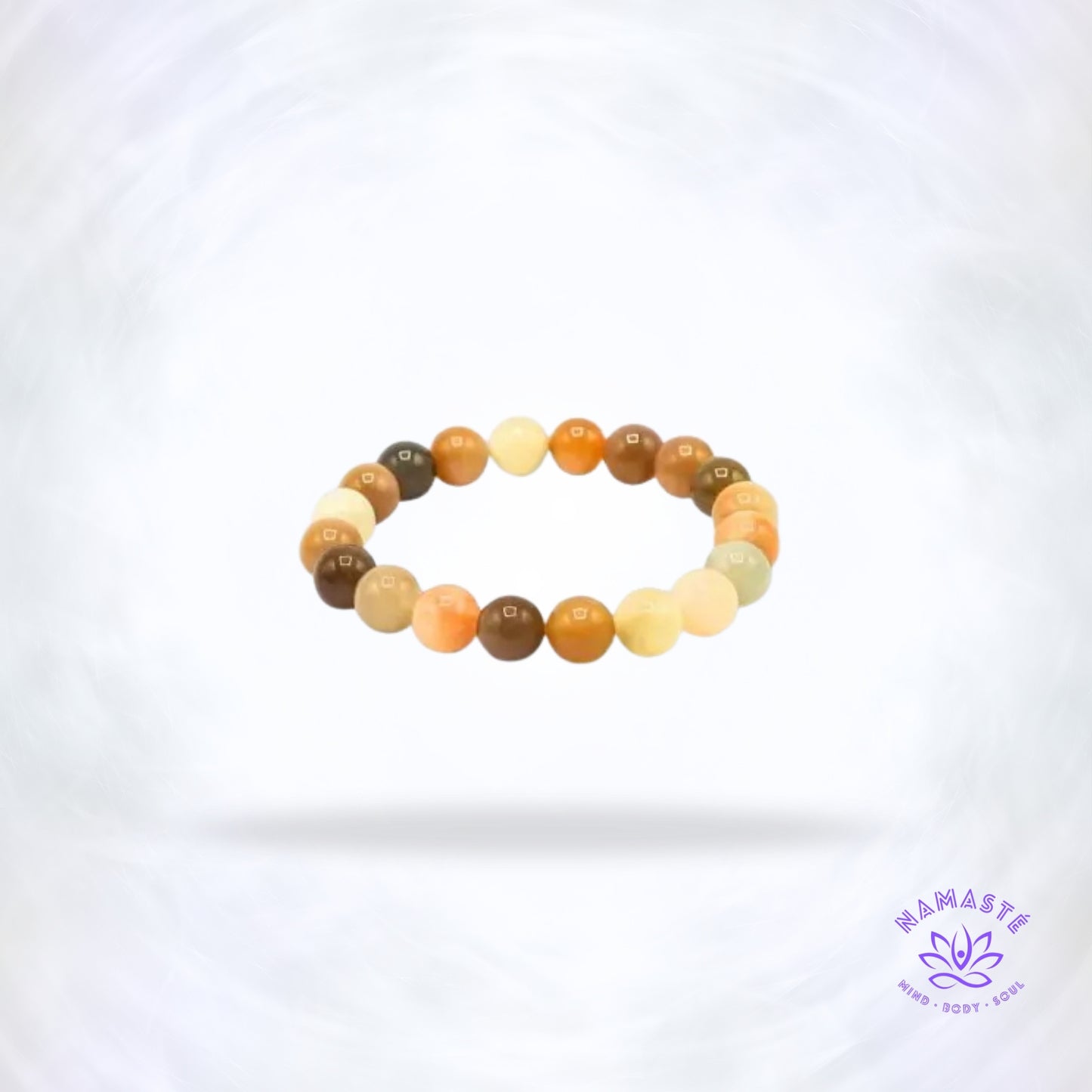 Multicolor Maansteen armband 8 mm – zachte intuïtieve energie en elegante pastelkleuren.