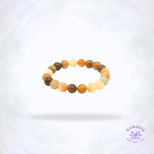 Multicolor Maansteen armband 8 mm – zachte intuïtieve energie en elegante pastelkleuren.