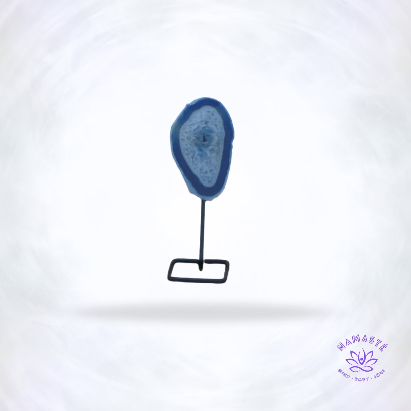 Blauwe Agaat op pin – kalmerend decoratief kristal voor rust en helderheid.