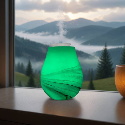 calorya 11 geurbrander met groen licht op vensterbank