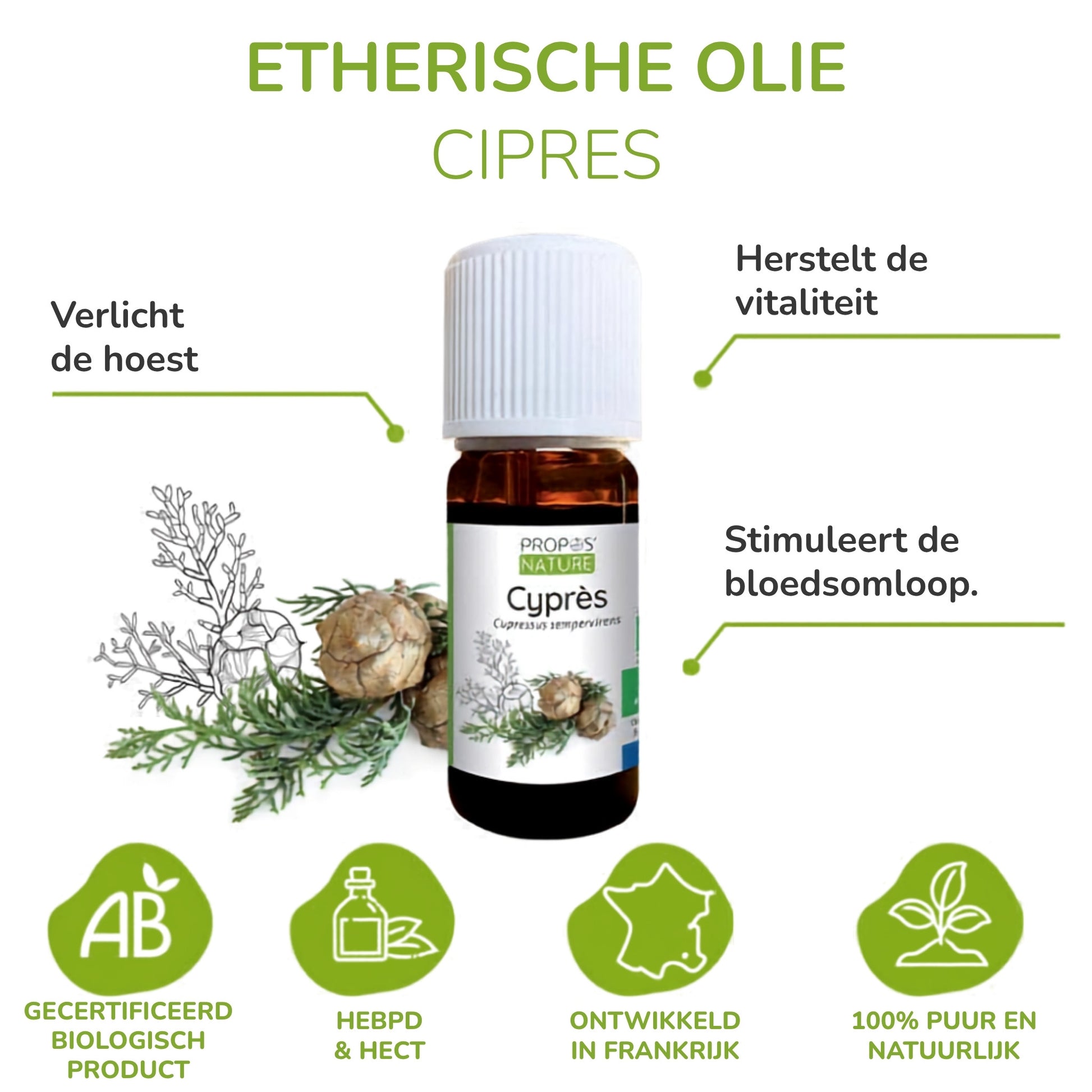werking van cipres olie van Propos' Nature