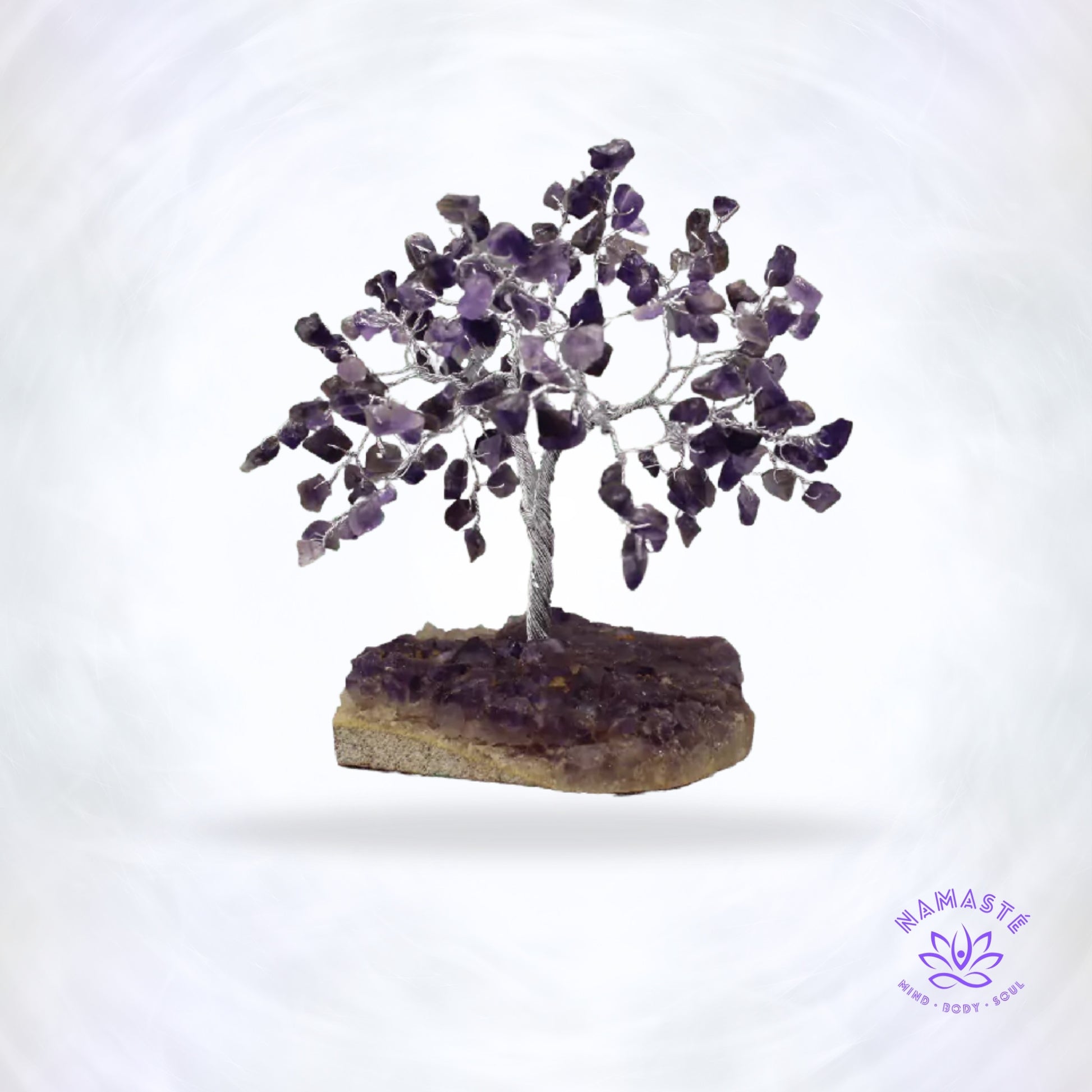 Amethist edelsteenboom – spirituele genezing, rust en intuïtieve kracht in een decoratief boompje.