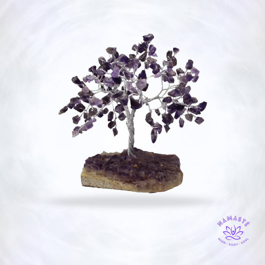 Amethist edelsteenboom – spirituele genezing, rust en intuïtieve kracht in een decoratief boompje.