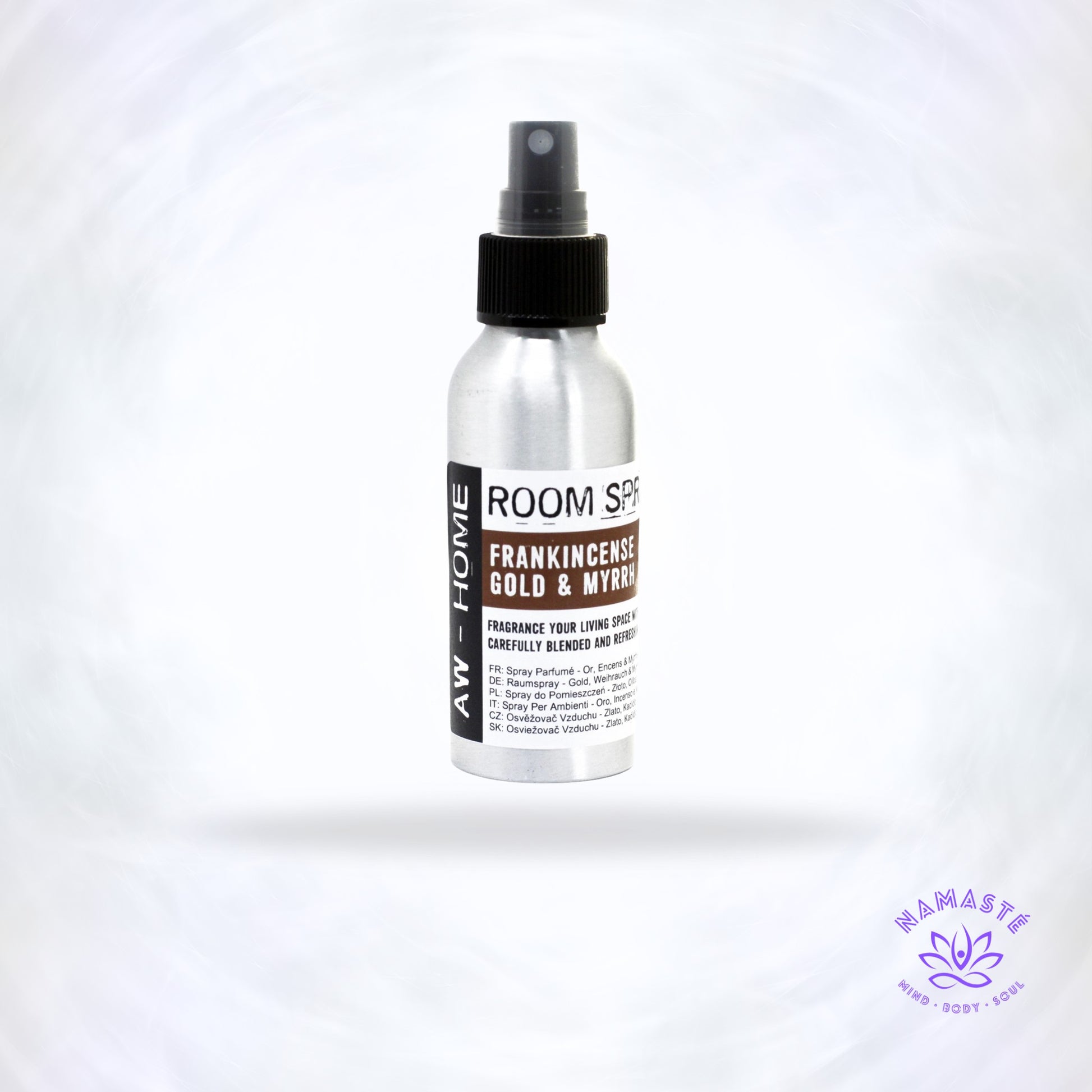 frankincense gold & myrrh spray met logoachtergrond