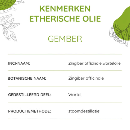info van de gemberolie van Propos' Nature