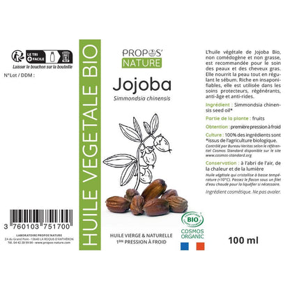 jojoba olie propos'nature label