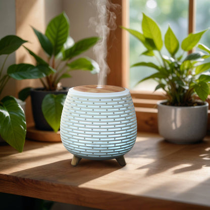 lina diffuser wit licht met planten