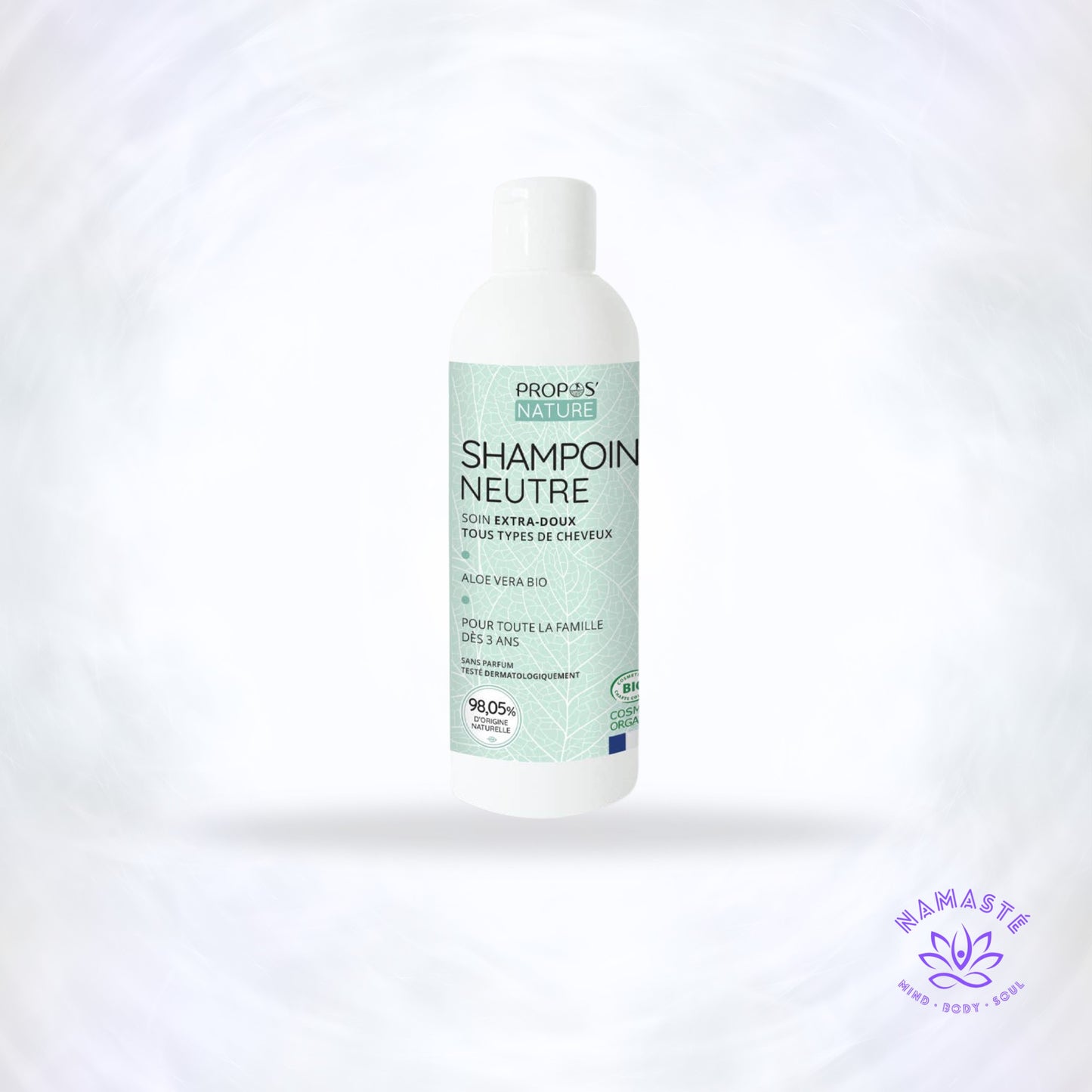 neutrale shampoo met Namasté logo