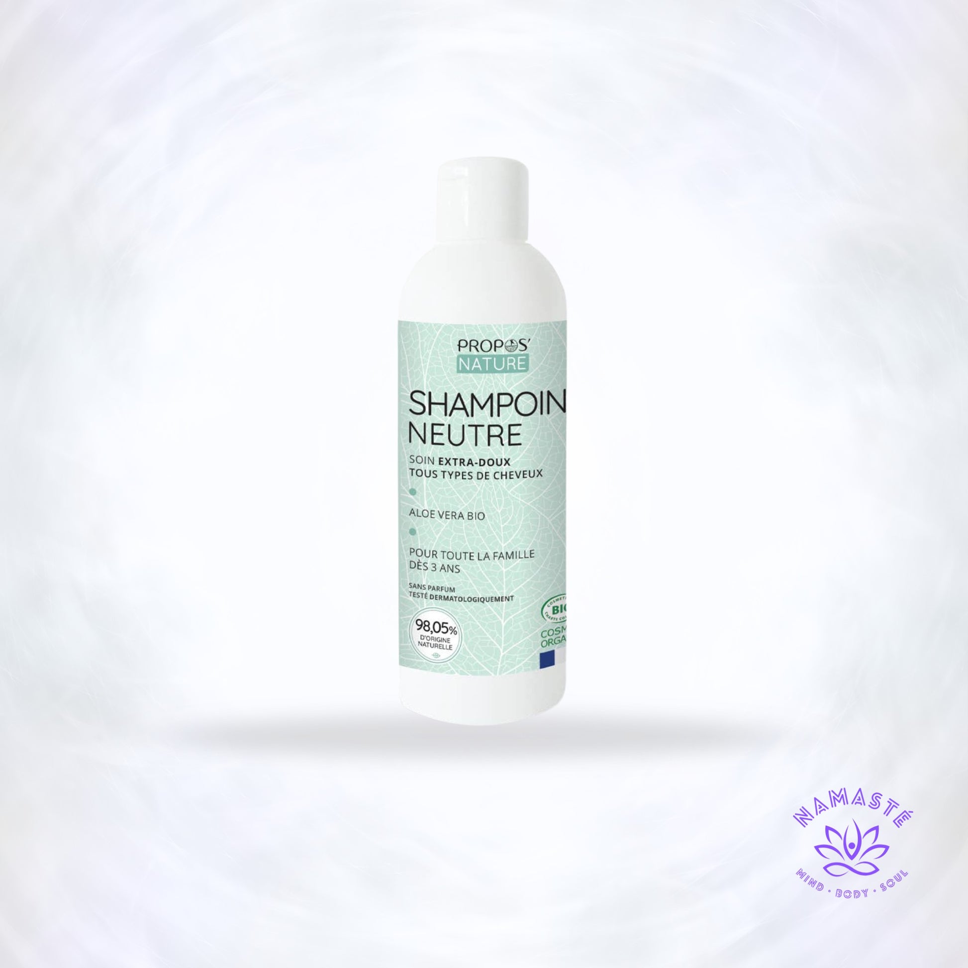 neutrale shampoo met Namasté logo